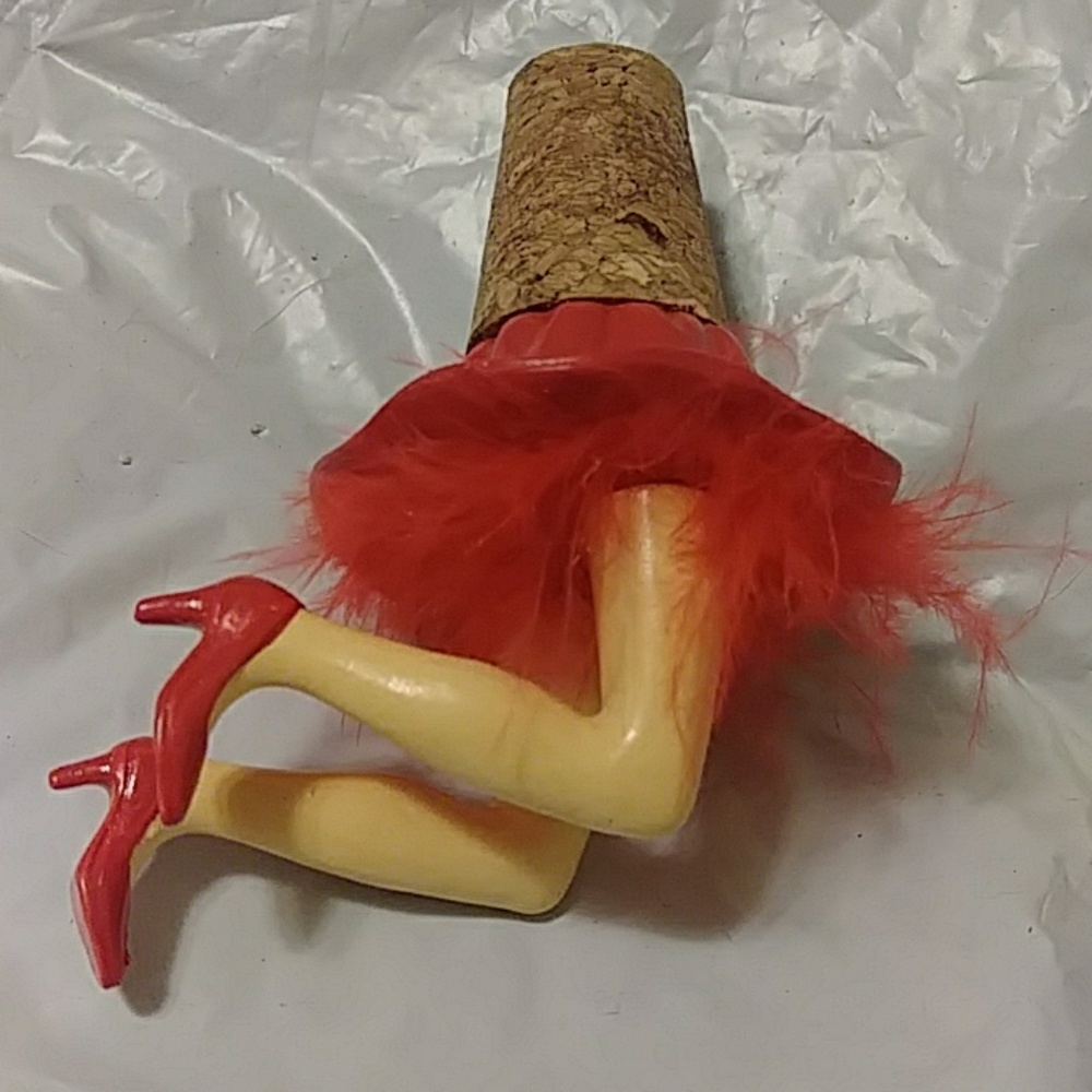 Vintage Novelty Bottle Topper Cork Stopper Dancing